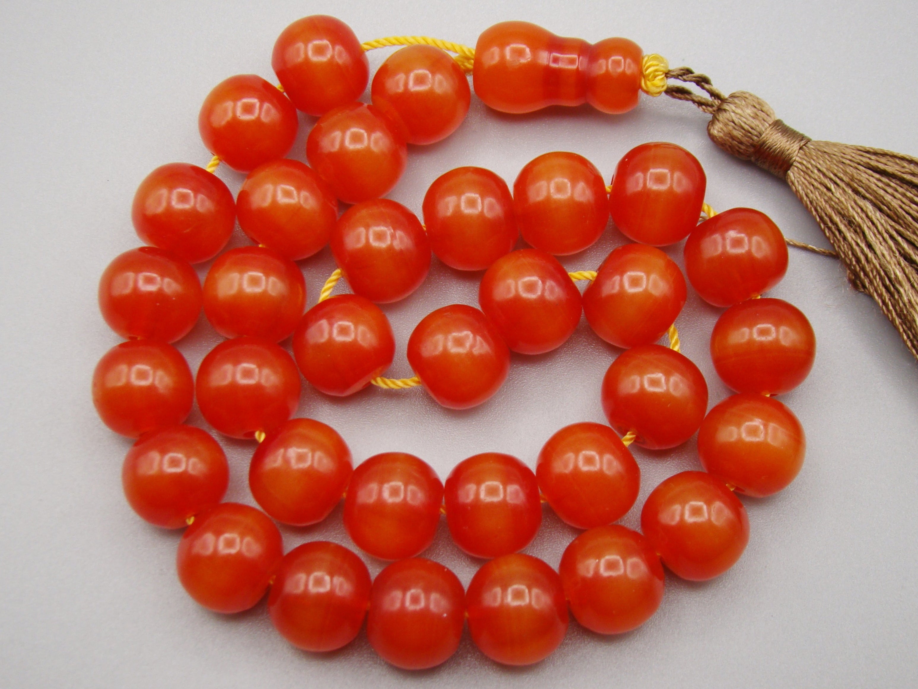 Antique Beautiful Bakelite Amber Rosary beads - Kingdom of Antique Arts