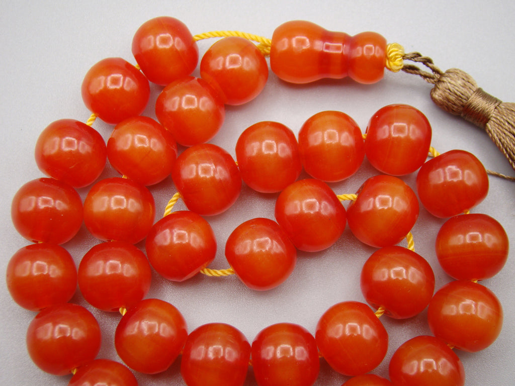 Antique Beautiful Bakelite Amber Rosary beads - Kingdom of Antique Arts