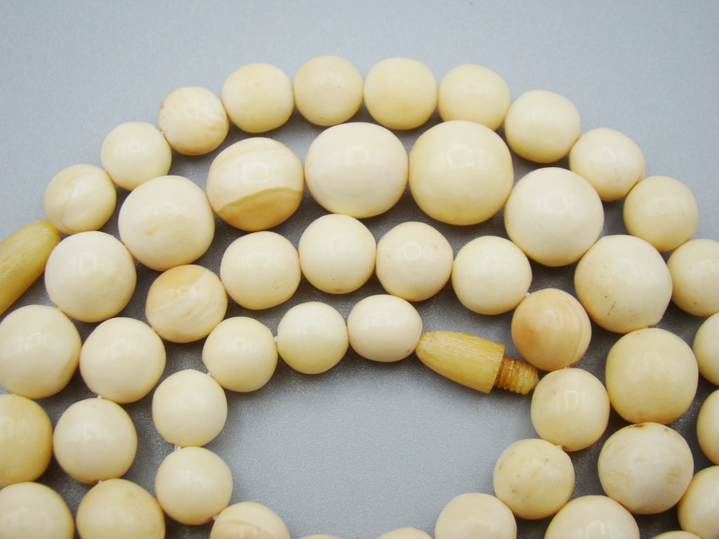 Antique Natural Elephant Ivory Necklace - Kingdom of Antique Arts