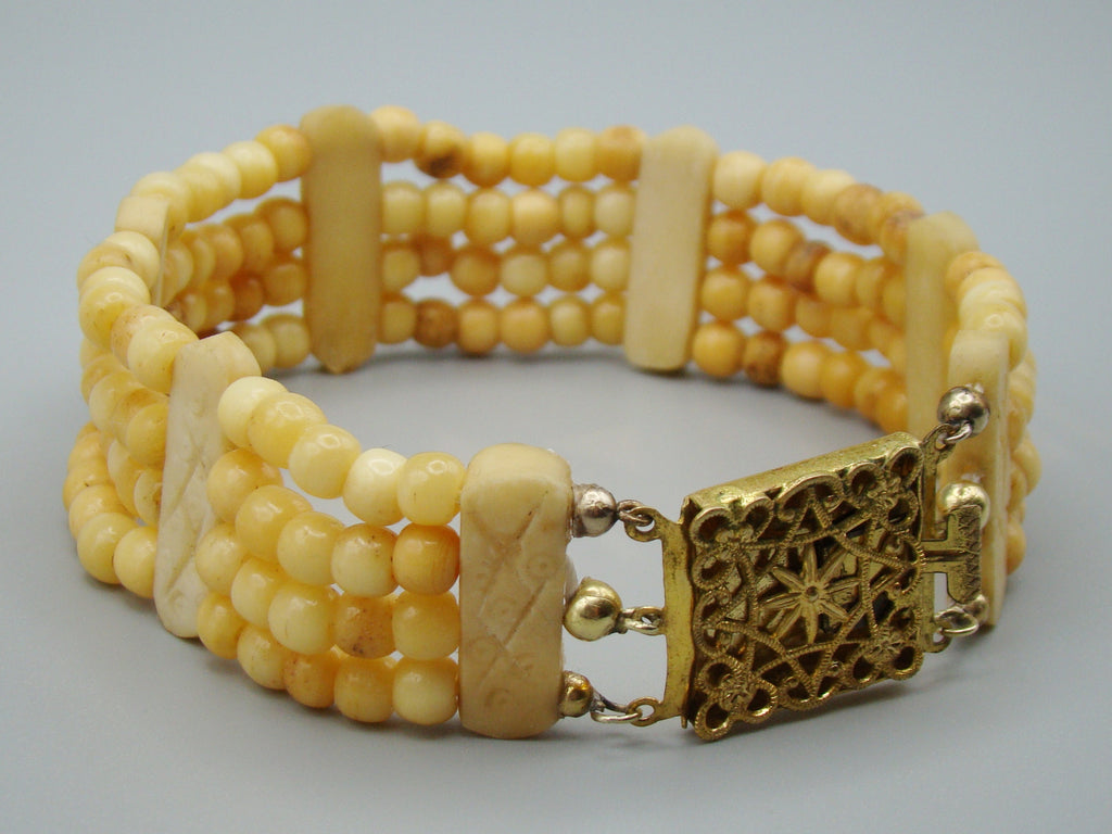 Antique Natural Bone Bracelet - Leg Bracelet - Kingdom of Antique Arts
