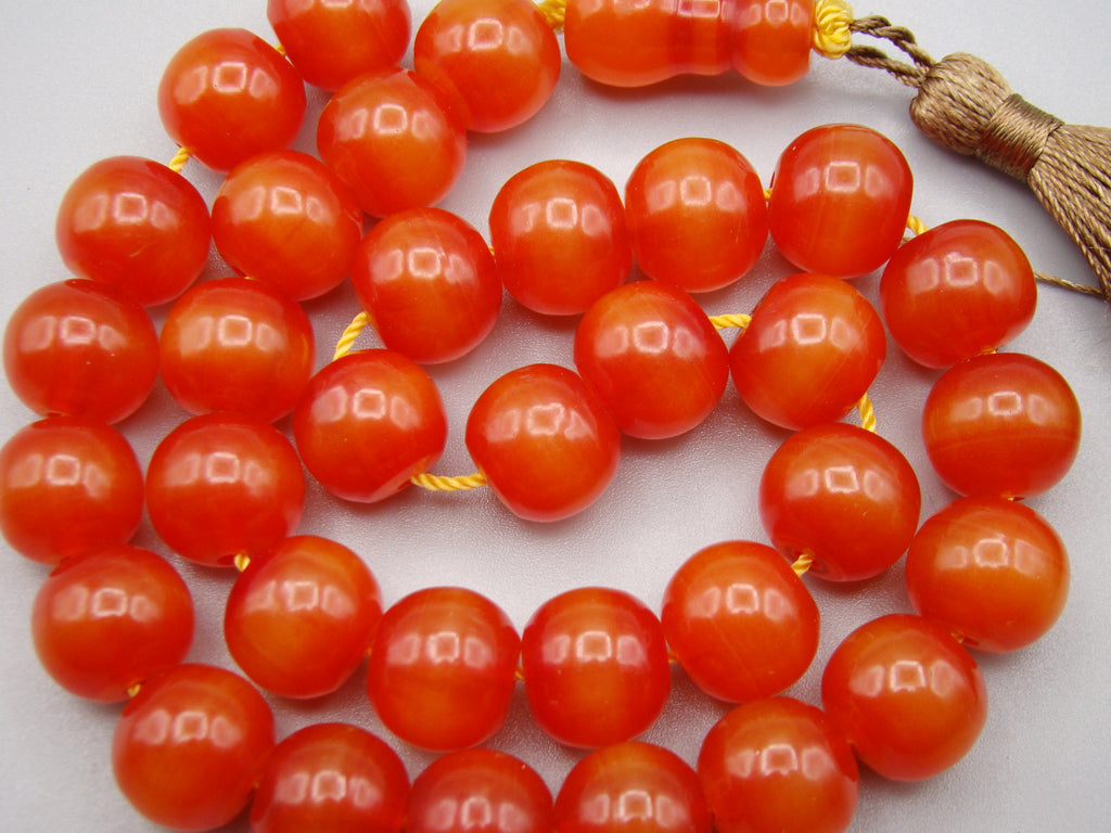 Antique Beautiful Bakelite Amber Rosary beads - Kingdom of Antique Arts