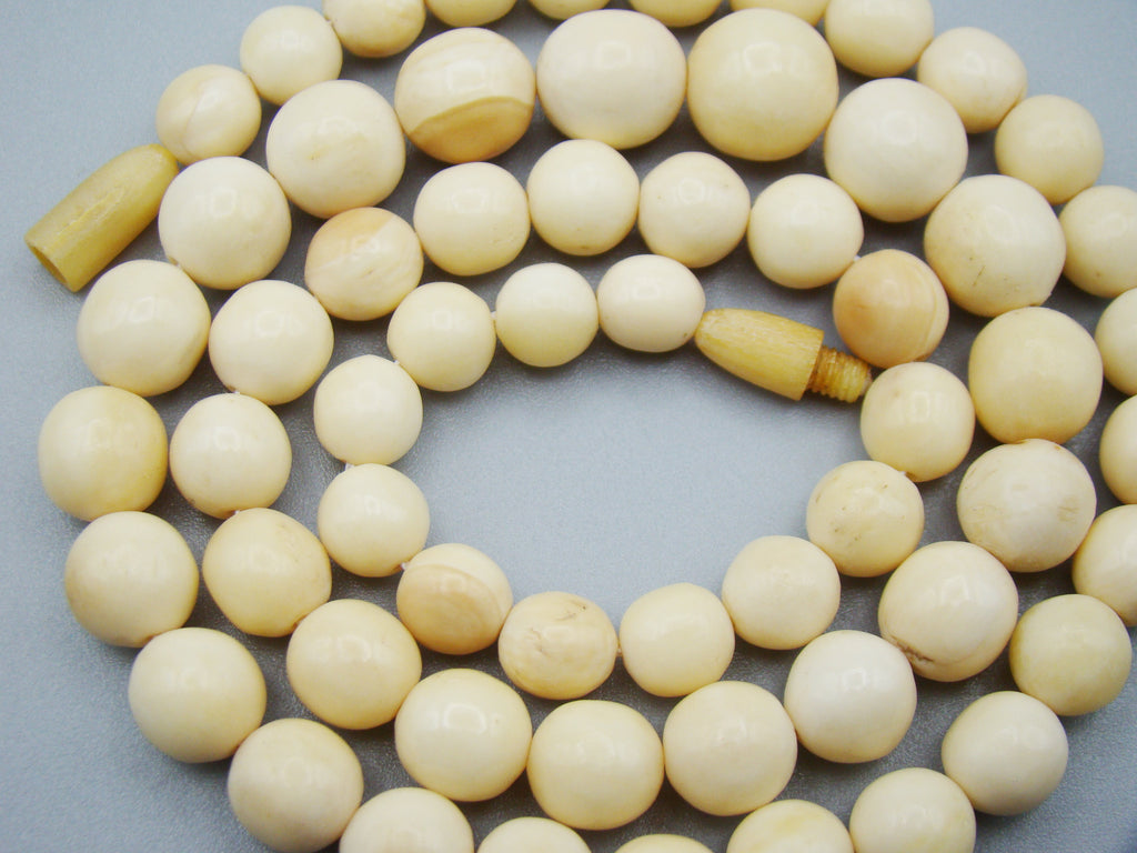 Antique Natural Elephant Ivory Necklace - Kingdom of Antique Arts