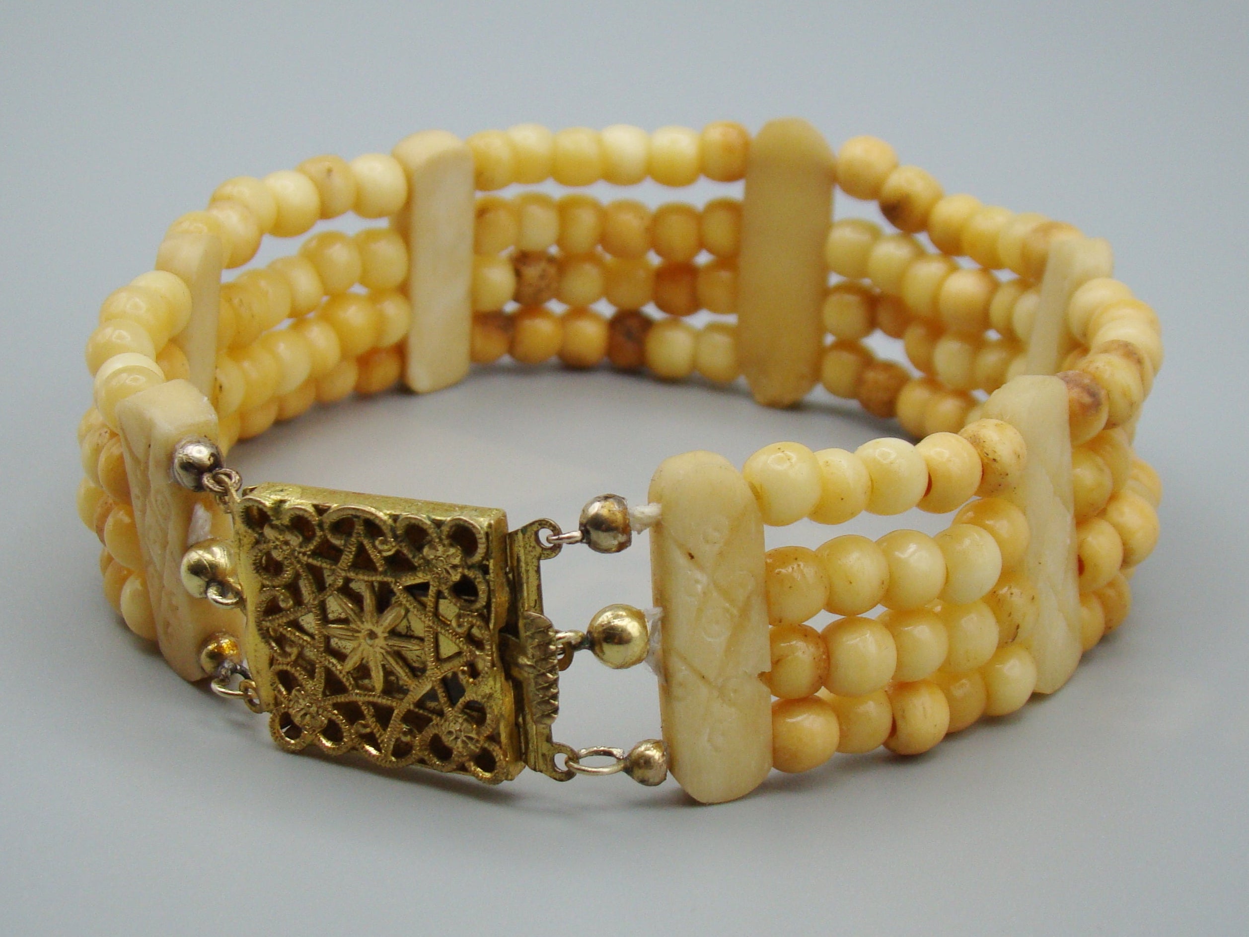 Antique Natural Bone Bracelet - Leg Bracelet - Kingdom of Antique Arts
