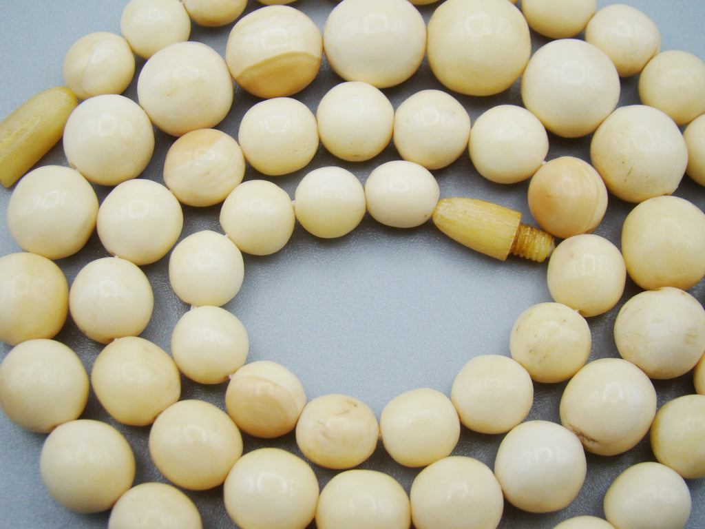 Antique Natural Elephant Ivory Necklace - Kingdom of Antique Arts