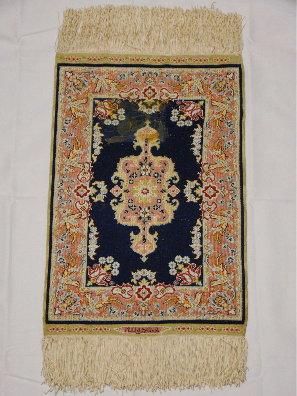 Multicolor Silk Threads – Antique Hereke Hand-Knotted Wall Carpet | Kingdom of Antique Arts