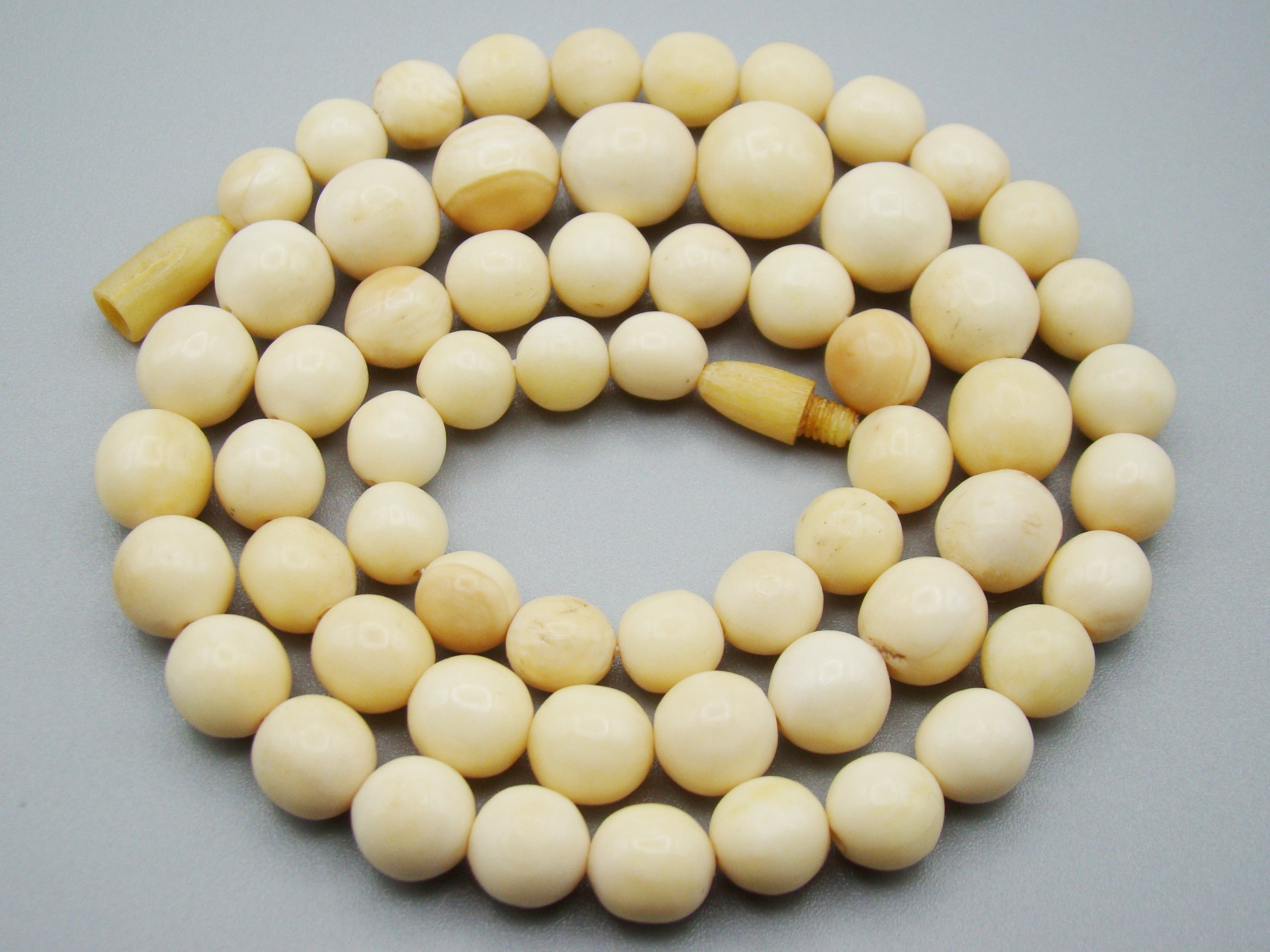Antique Natural Elephant Ivory Necklace - Kingdom of Antique Arts