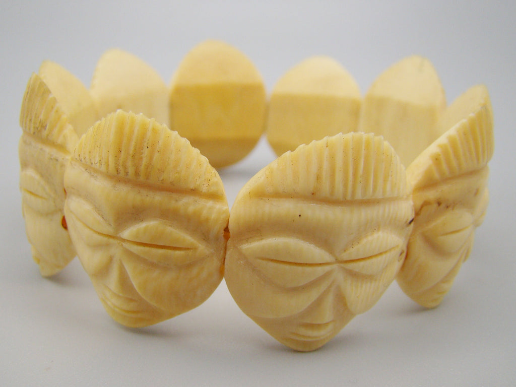 Antique Ivory, Natural Ivory, Ivory Bracelet, Mediterranean Ivory, handcarved Ivory, Asien Ivory, Elephant Ivory