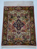 Antique Persian Qom Silk Wall Carpet – Isfahan Motif, Multicolor Floral Design | Kingdom of Antique Arts