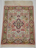 Close-up Pattern – Antique Persian Qom Silk Carpet, Isfahan Floral Design, Fine Hand-Knotted Weave | Kingdom of Antique Arts