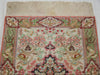 Border Detail – Antique Persian Qom Silk Wall Carpet, Isfahan Motif, Perfect Antique Condition | Kingdom of Antique Arts