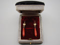 Antique Natural Mediterranean red Coral Earrings - Kingdom of Antique Arts