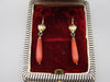 Antique Natural Mediterranean red Coral Earrings - Kingdom of Antique Arts