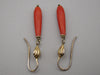 Antique Natural Mediterranean red Coral Earrings - Kingdom of Antique Arts
