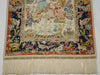Border Detail – Antique Persian Ozipek Silk Wall Carpet, Isfahan Motif, Perfect Antique Condition | Kingdom of Antique Arts