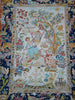 Tassels Detail – Antique Persian Ozipek Silk Wall Carpet, 90×52 cm with Tassels, No Damage or Repair | Kingdom of Antique Arts