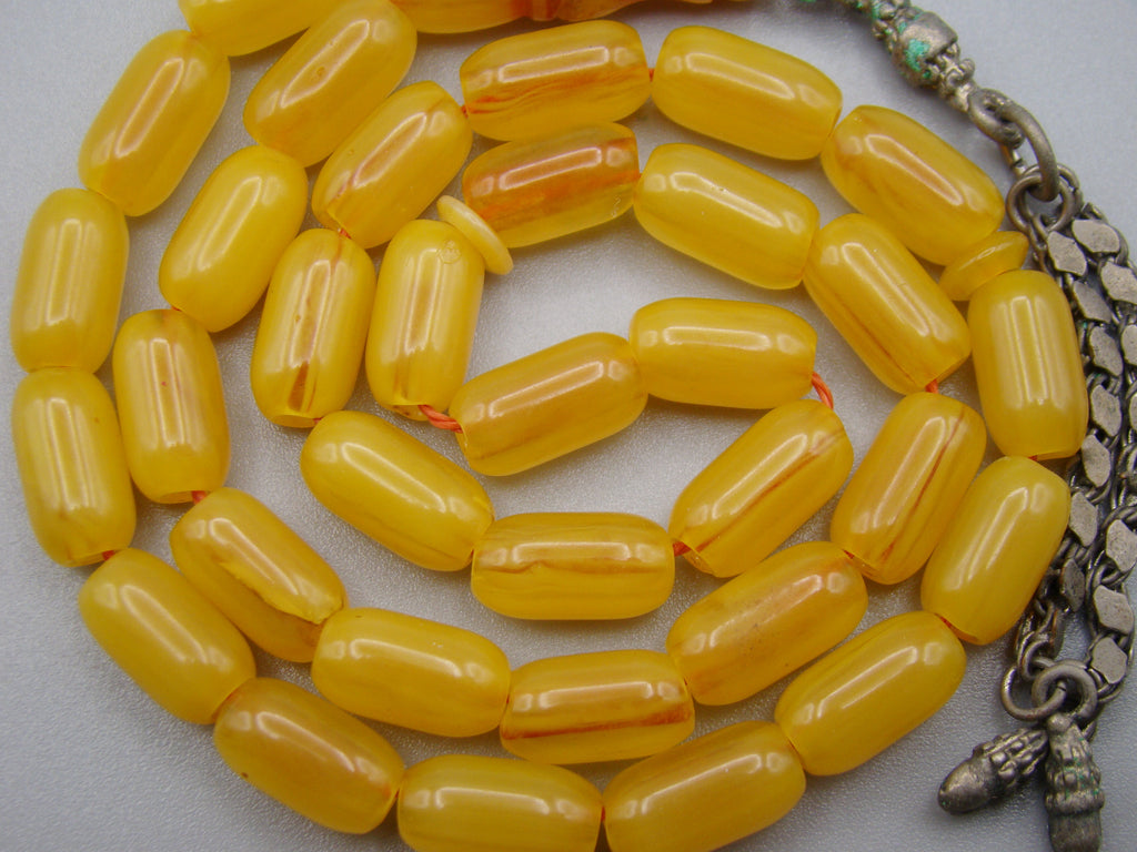 Antique Beautiful Bakelite Amber Rosary beads - Kingdom of Antique Arts