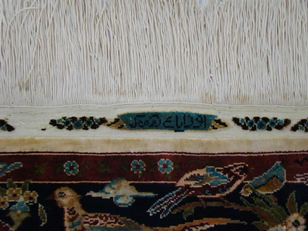 Second Signature – Antique Persian Ozipek Silk Carpet, Multi-Signed Collector Masterpiece | Kingdom of Antique Arts