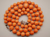 Antique Natural Undyed Momo Salmon Orange Coral Necklace - Kingdom of Antique Arts