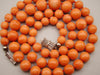 Antique Natural Undyed Momo Salmon Orange Coral Necklace - Kingdom of Antique Arts