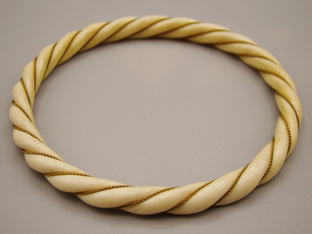 Antique Natural Elephant Ivory Bracelet - Kingdom of Antique Arts