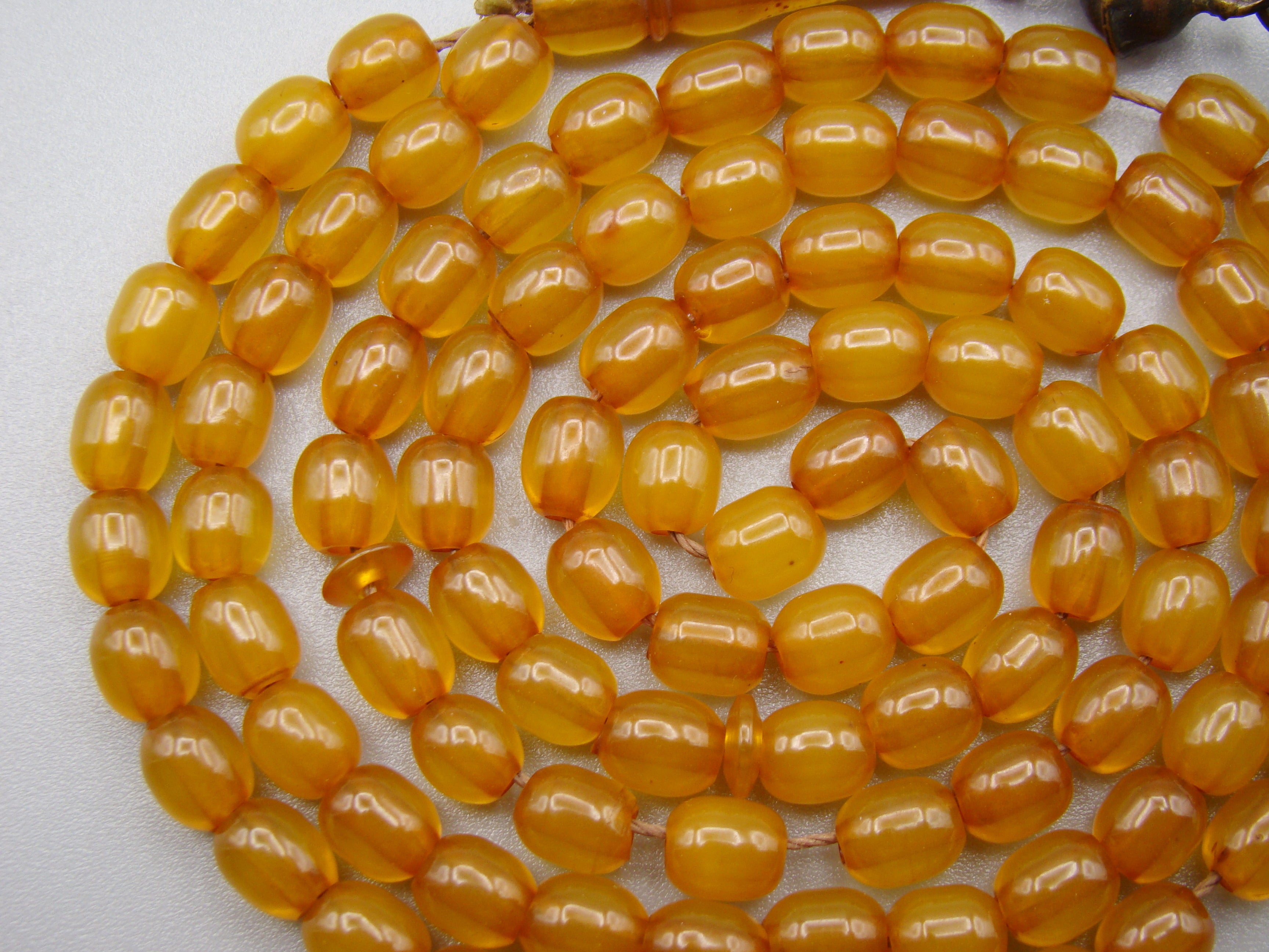 Antique Beautiful Bakelite Amber Rosary beads - Kingdom of Antique Arts