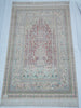 Antique silk wall carpet corner detail multicolor Hereke style CA013