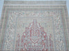 Antique silk wall carpet center medallion paradise motif CA013
