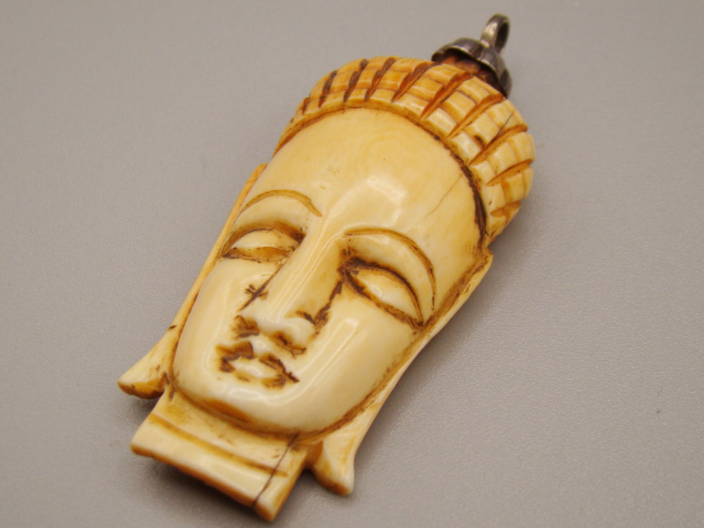 Antique Natural Elephant Ivory Pendant - Kingdom of Antique Arts