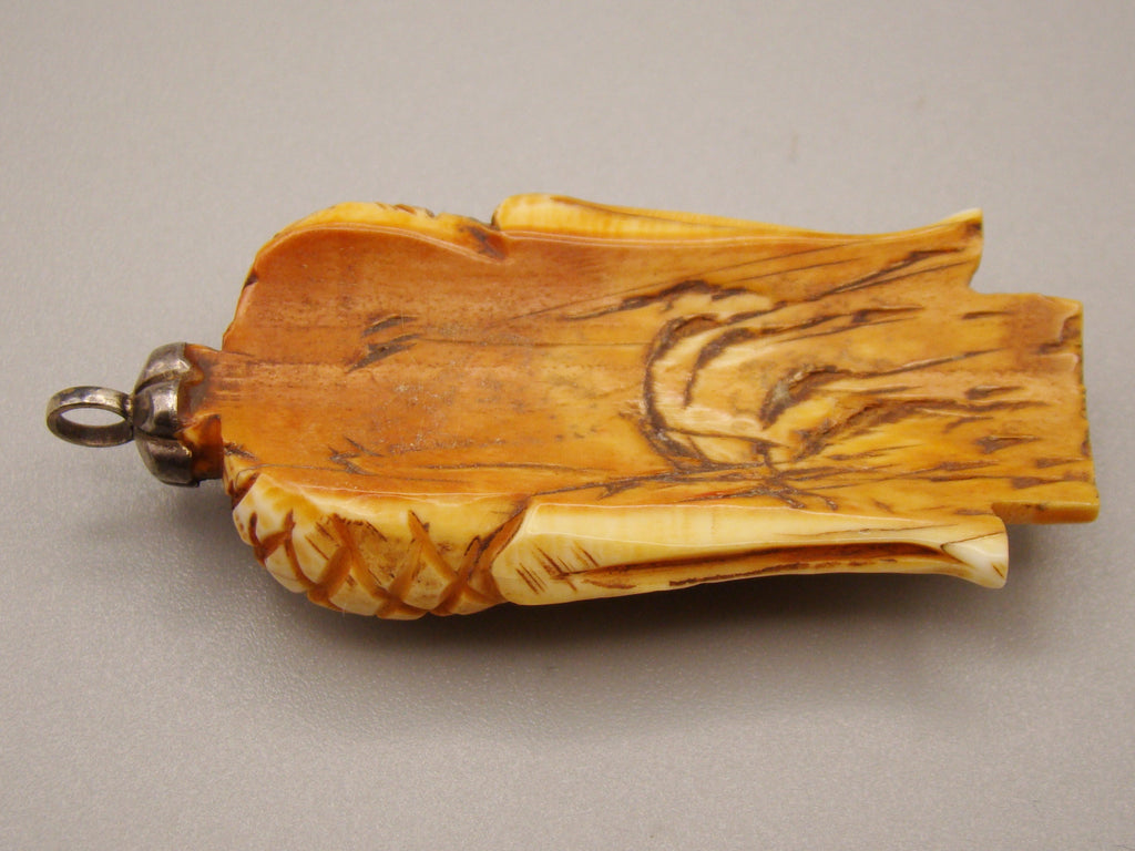 Antique Natural Elephant Ivory Pendant - Kingdom of Antique Arts