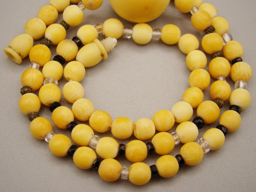 Antique Natural Elephant Ivory Necklace - Kingdom of Antique Arts