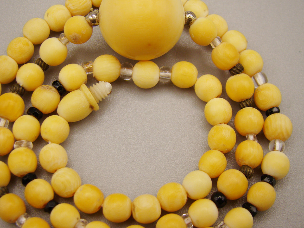 Antique Natural Elephant Ivory Necklace - Kingdom of Antique Arts