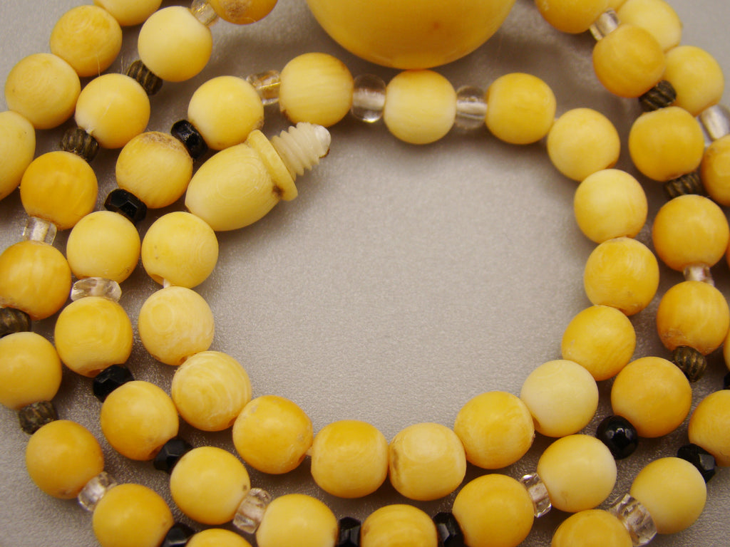 Antique Natural Elephant Ivory Necklace - Kingdom of Antique Arts