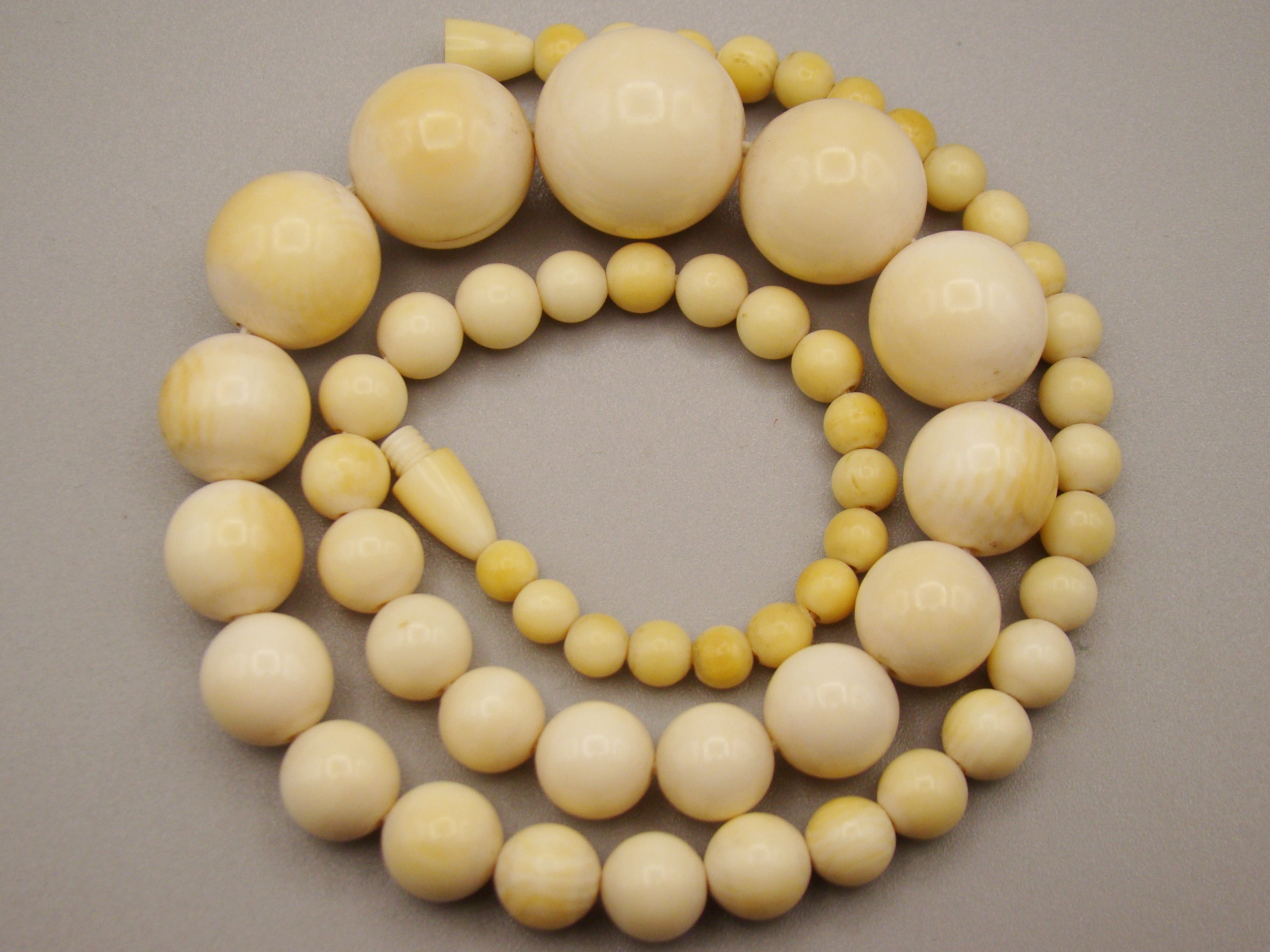 Antique Natural Elephant Ivory Necklace - Kingdom of Antique Arts