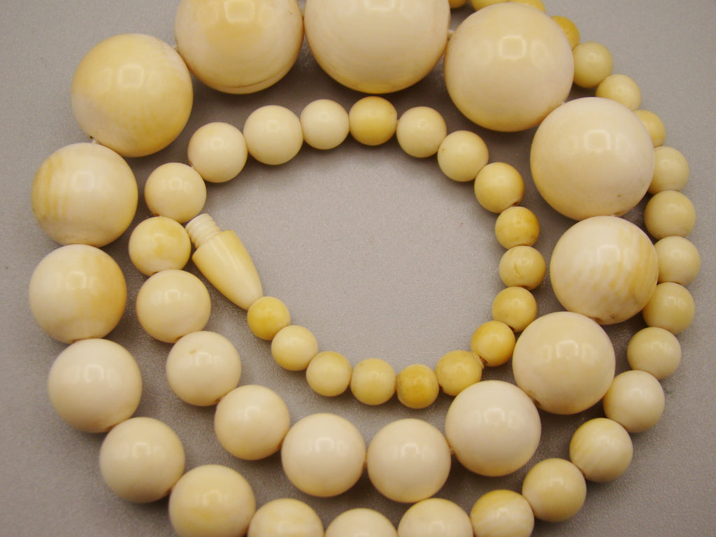 Antique Natural Elephant Ivory Necklace - Kingdom of Antique Arts