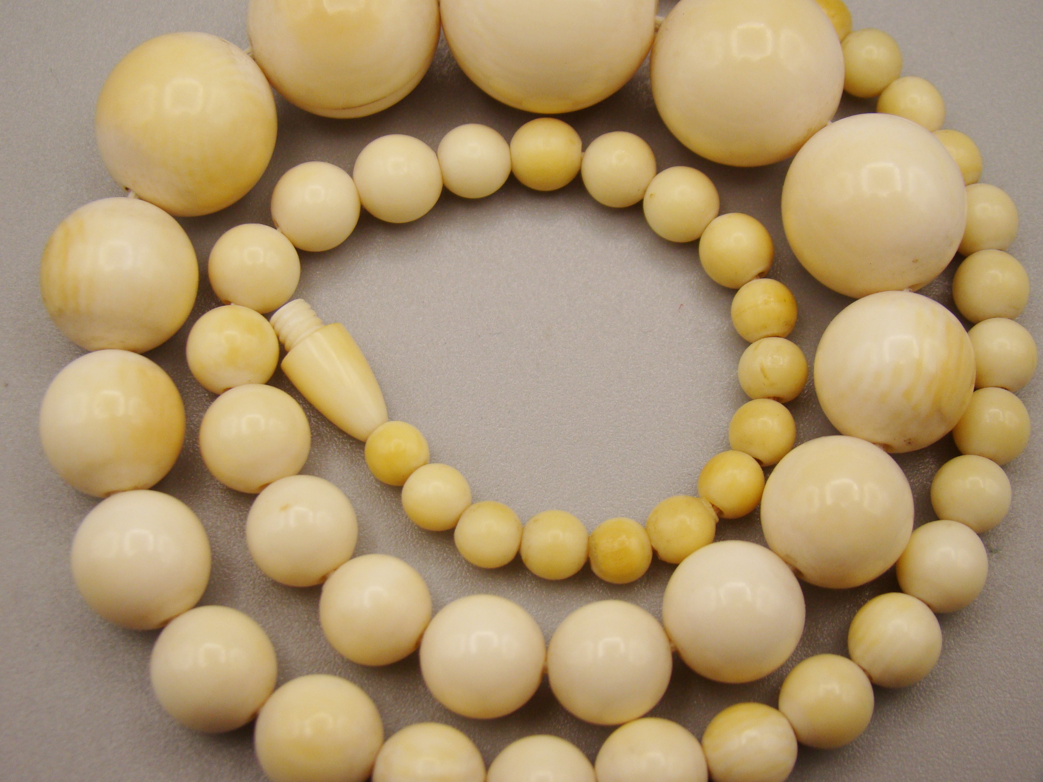 Antique Natural Elephant Ivory Necklace - Kingdom of Antique Arts