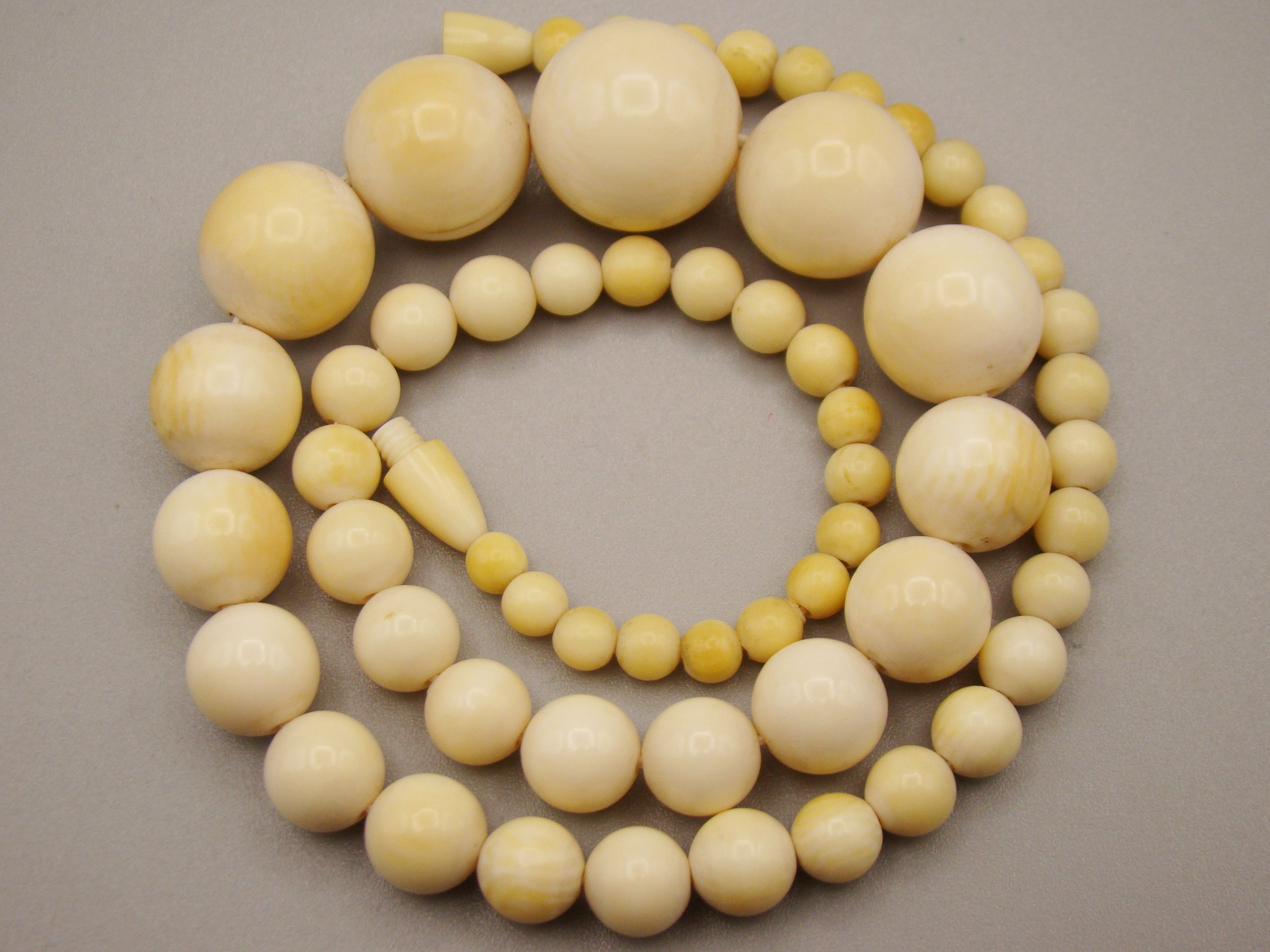 Antique Natural Elephant Ivory Necklace - Kingdom of Antique Arts