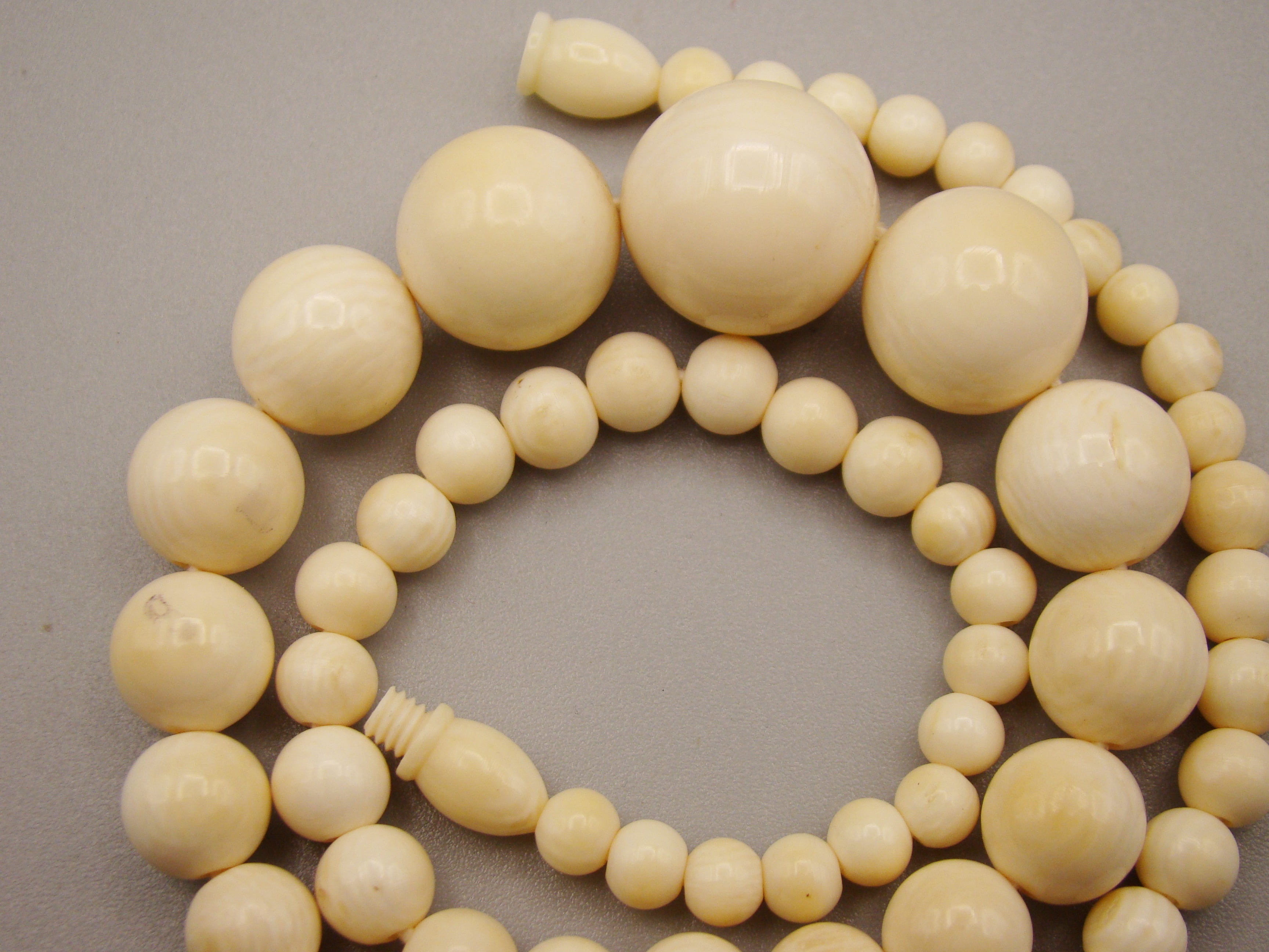 Antique Natural Elephant Ivory Necklace - Kingdom of Antique Arts