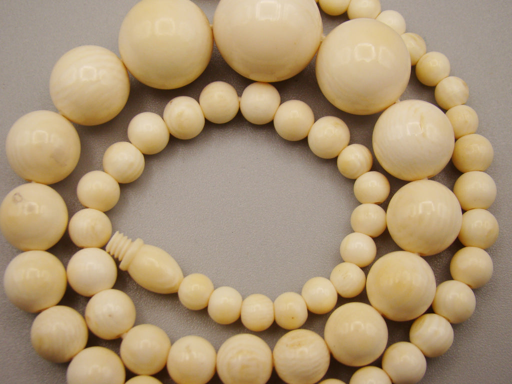 Antique Natural Elephant Ivory Necklace - Kingdom of Antique Arts