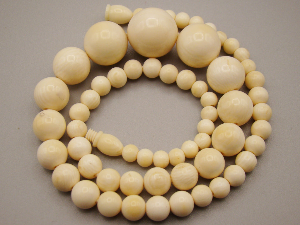 Antique Natural Elephant Ivory Necklace - Kingdom of Antique Arts