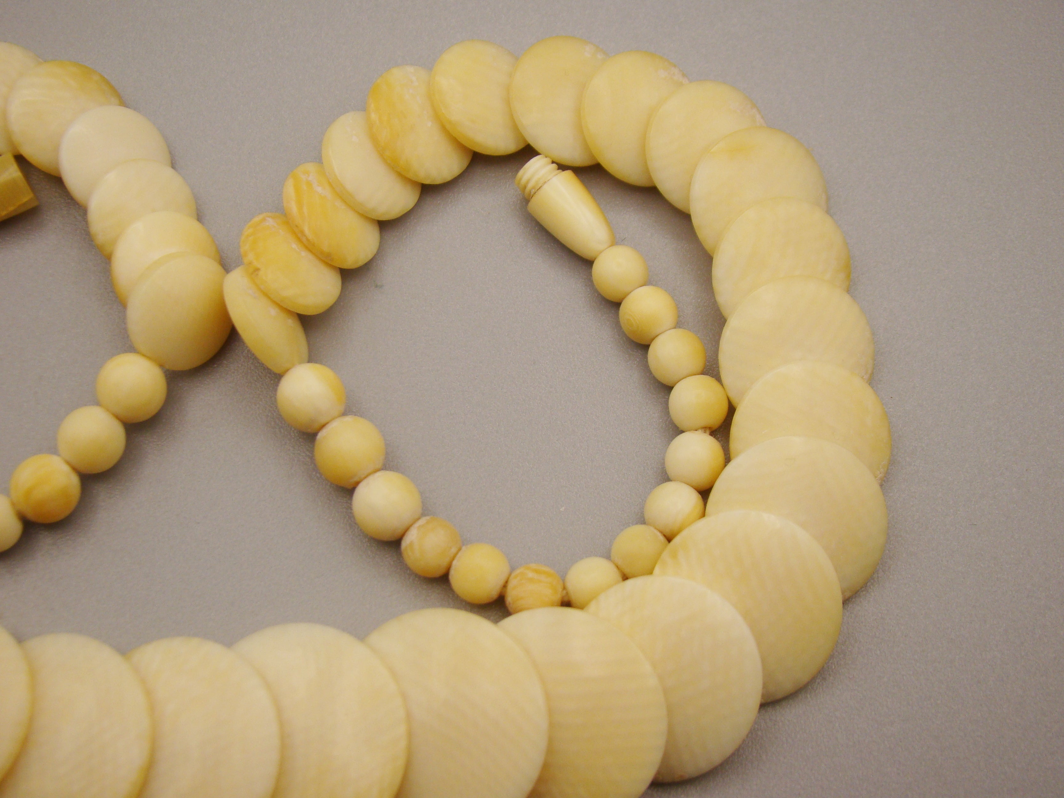 Antique Natural Elephant Ivory Necklace - Kingdom of Antique Arts