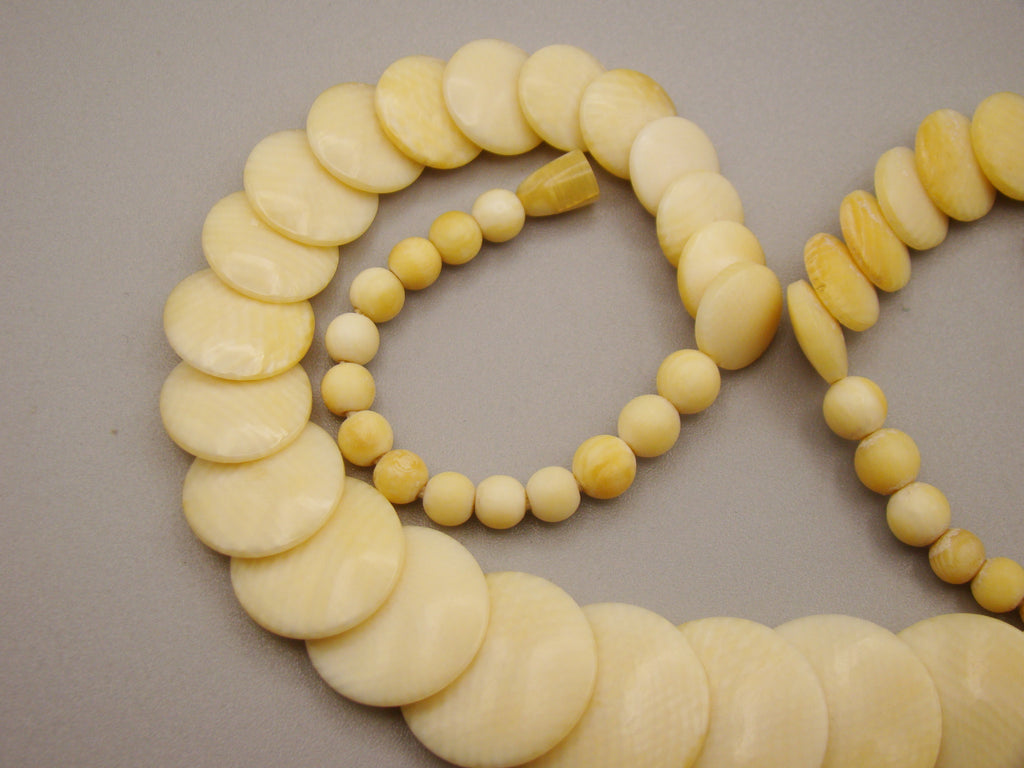 Antique Natural Elephant Ivory Necklace - Kingdom of Antique Arts