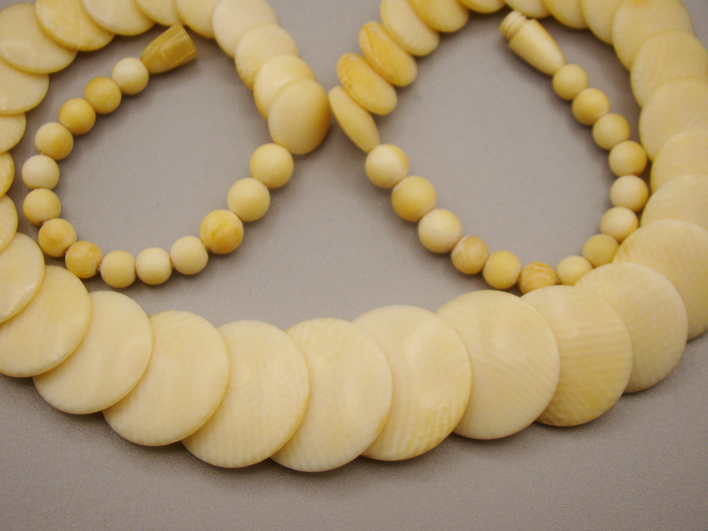Antique Natural Elephant Ivory Necklace - Kingdom of Antique Arts