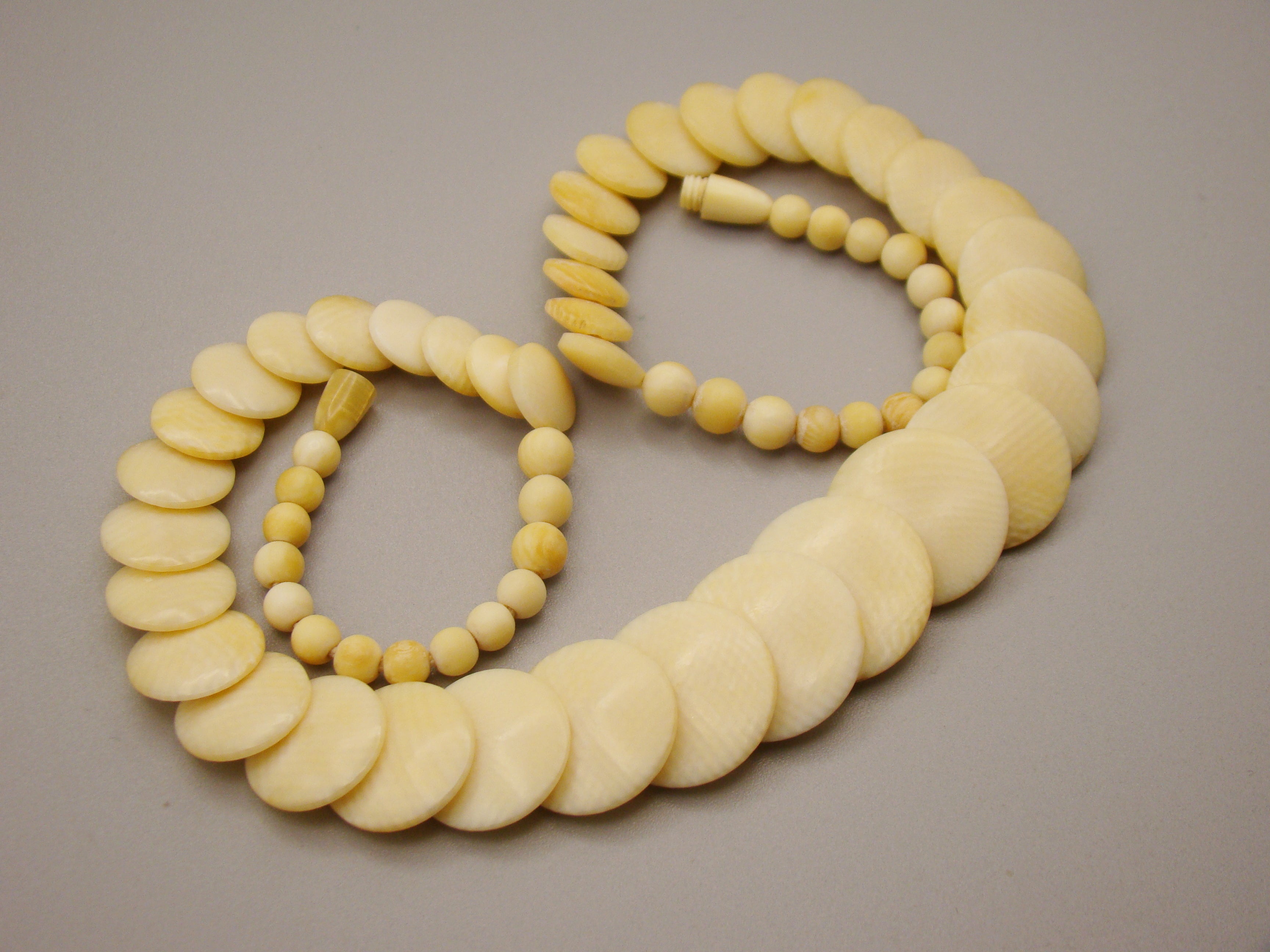 Antique Natural Elephant Ivory Necklace - Kingdom of Antique Arts