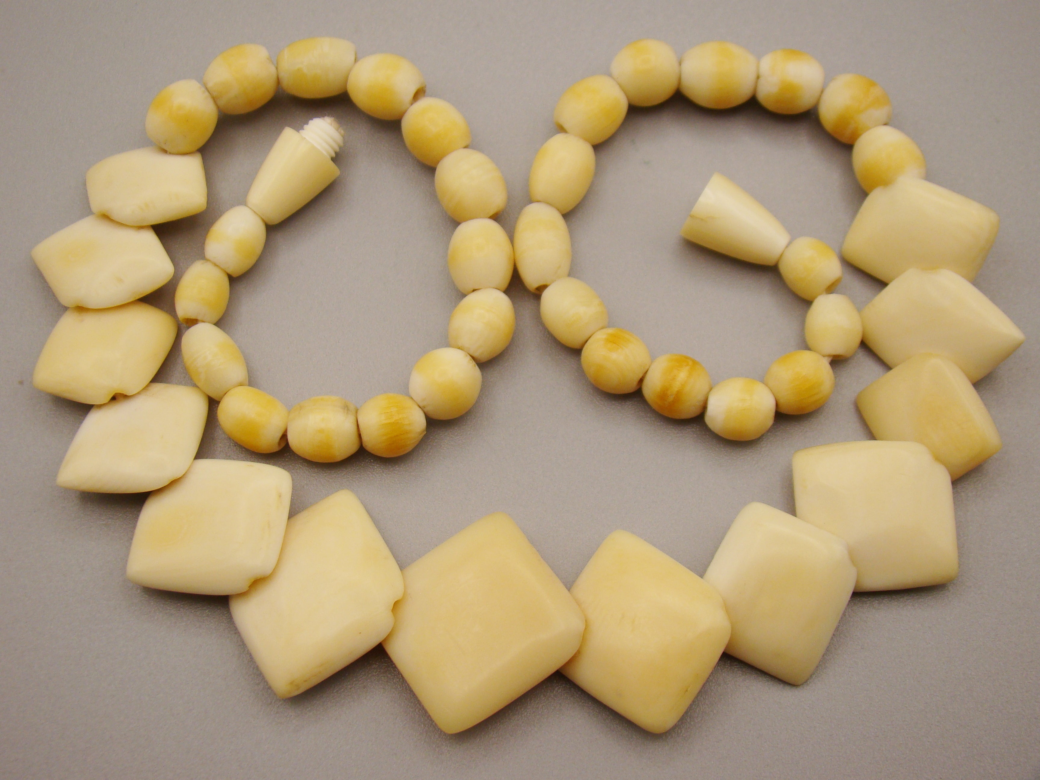Antique Natural Elephant Ivory Necklace - Kingdom of Antique Arts