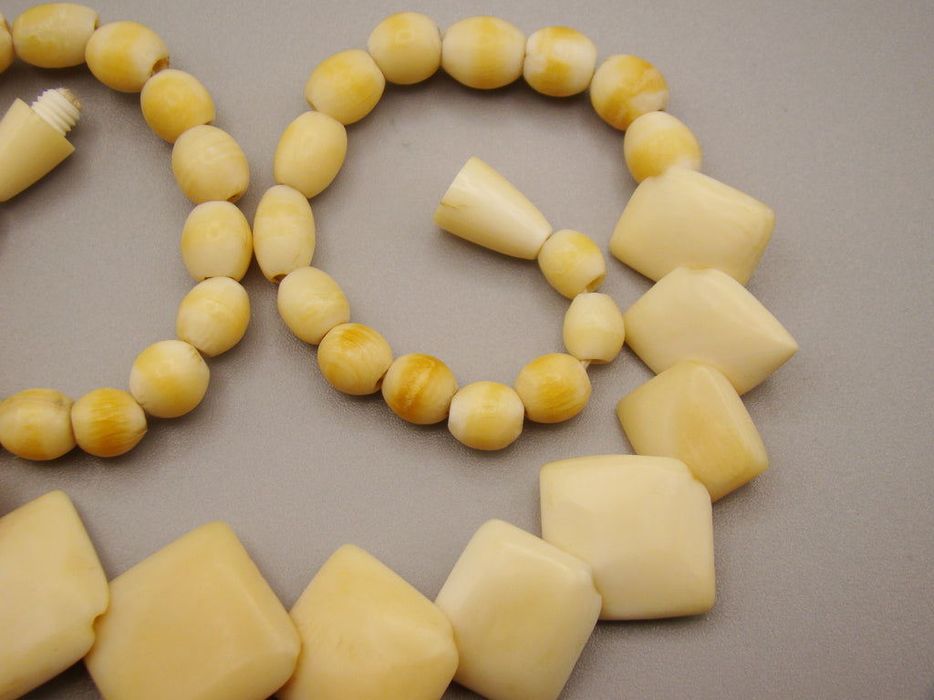 Antique Natural Elephant Ivory Necklace - Kingdom of Antique Arts