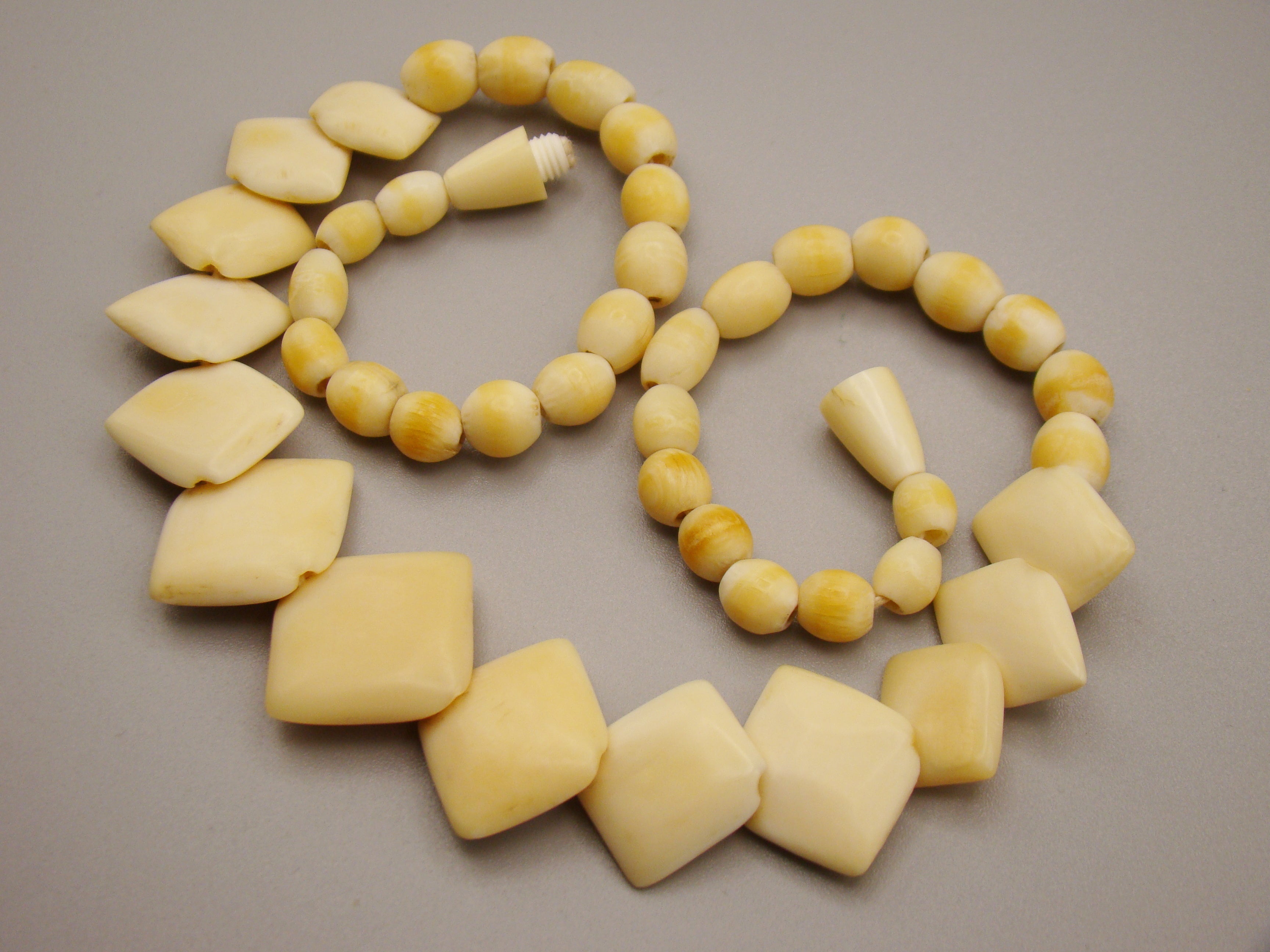 Antique Natural Elephant Ivory Necklace - Kingdom of Antique Arts