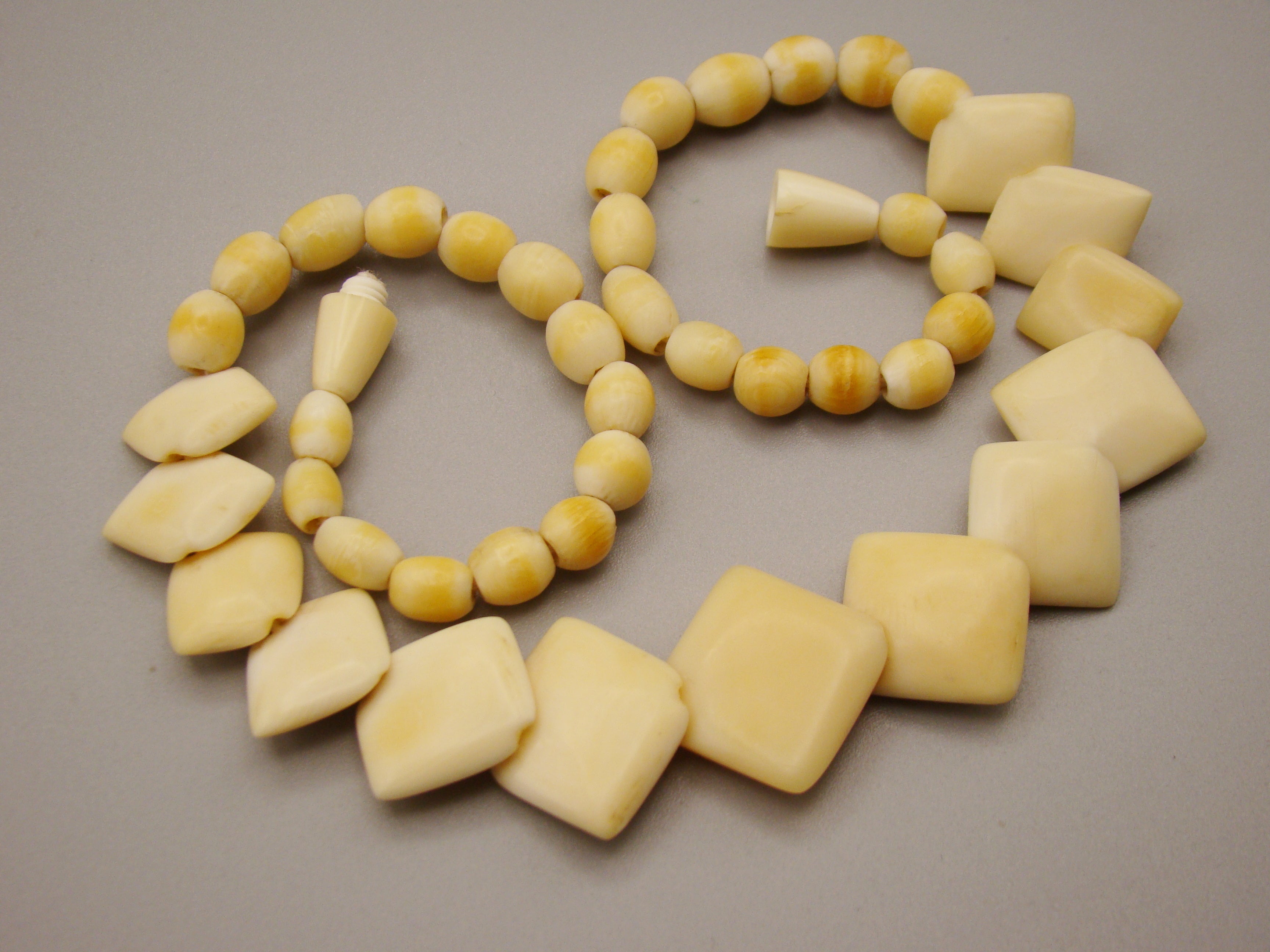 Antique Natural Elephant Ivory Necklace - Kingdom of Antique Arts