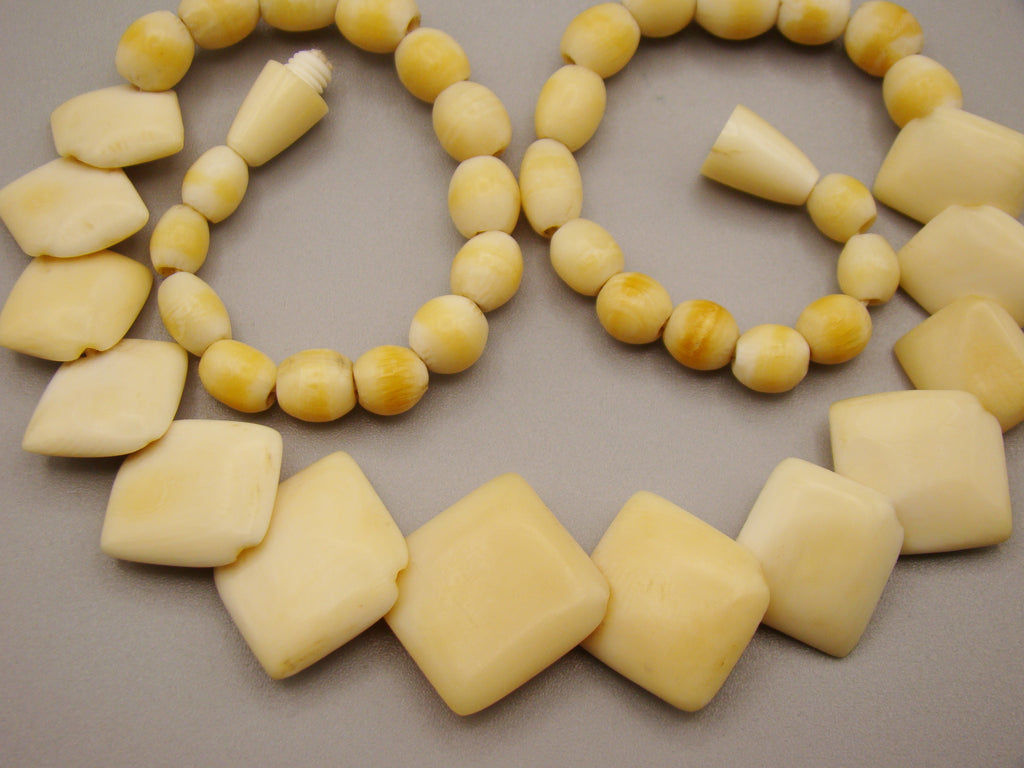 Antique Natural Elephant Ivory Necklace - Kingdom of Antique Arts