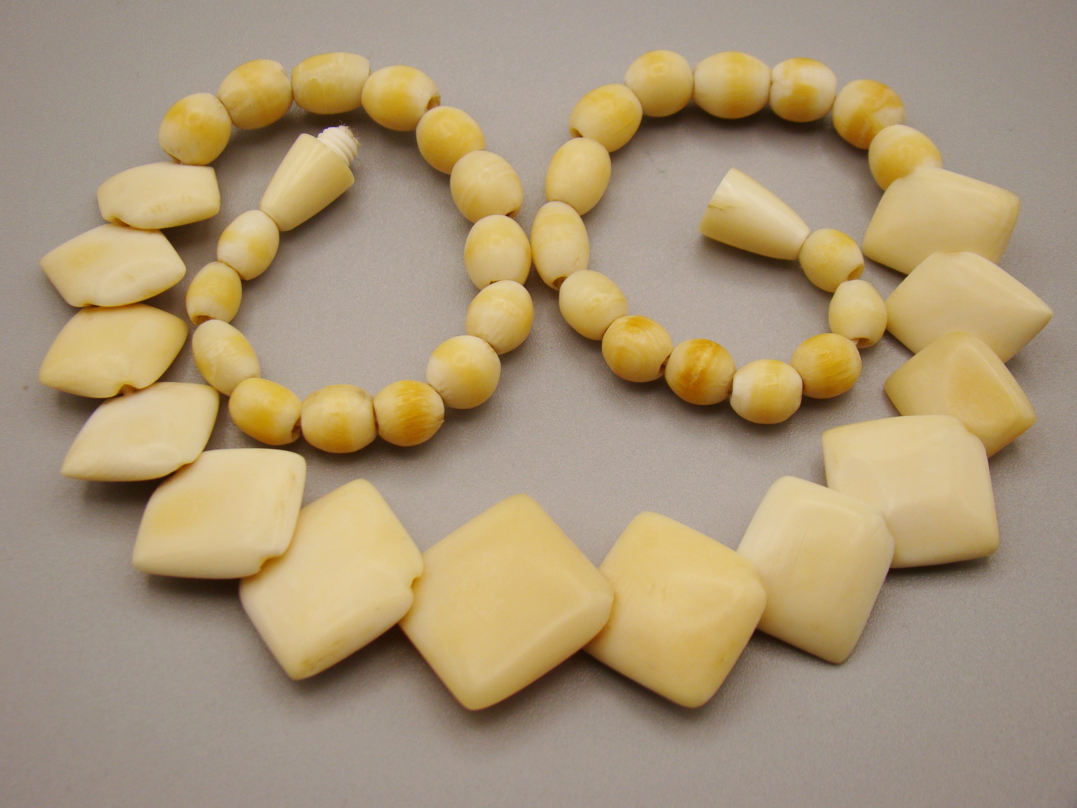 Antique Natural Elephant Ivory Necklace - Kingdom of Antique Arts
