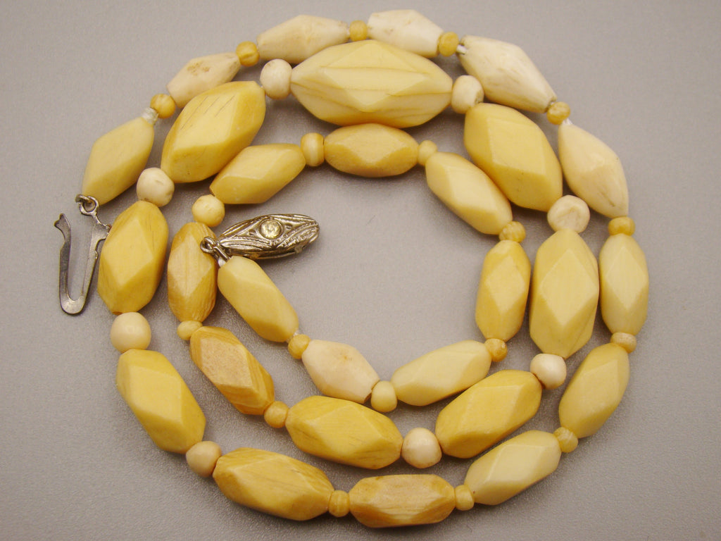 Antique Natural Elephant Ivory Necklace - Kingdom of Antique Arts